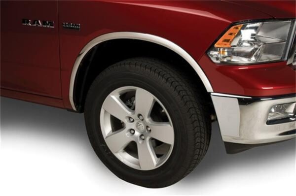 Putco 09-18 Ram 1500 - Hemi and Non-Hemi (Fits Rams w/ chromed Front bumpers) SS Fender Trim - 97190 - Image 2