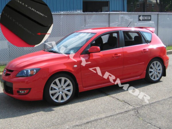 Rally Armor 2004-2009 Mazda3/Speed 3 UR Black Mud Flap w/ Grey Logo - Image 2