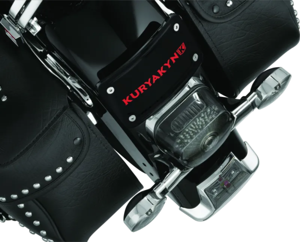 Kuryakyn Curved Laydown License Plate Frame Gloss Black - Image 3