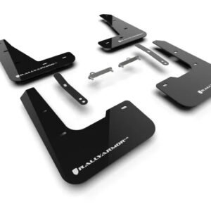 Rally Armor 2024+ Hyundai Elantra N Line Black Mud Flap w/ White Logo