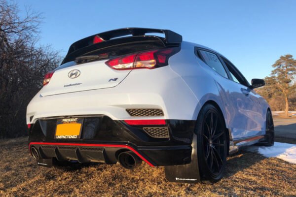 Rally Armor 2019+ Hyundai Veloster N UR Black Mud Flap w/ Silver Logo - Image 4