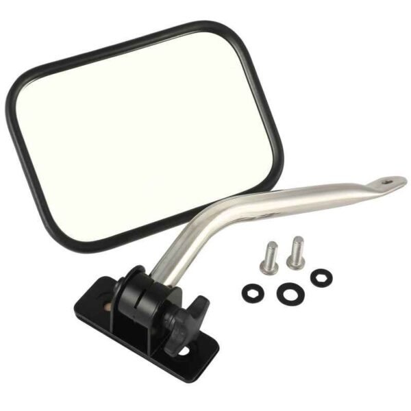 Rugged Ridge 97-18 Jeep Wrangler Stainless Steel Rectangular Quick Release Mirror - Image 2