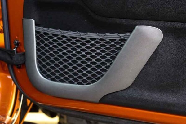 Rugged Ridge 11-18 Jeep Wrangler JK Front Charcoal Door Net Trim - Image 2