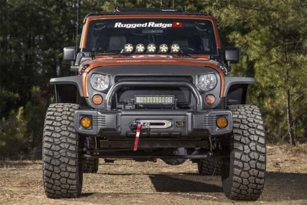 Rugged Ridge Spartacus Stubby Bumper Black 07-18 Jeep Wrangler