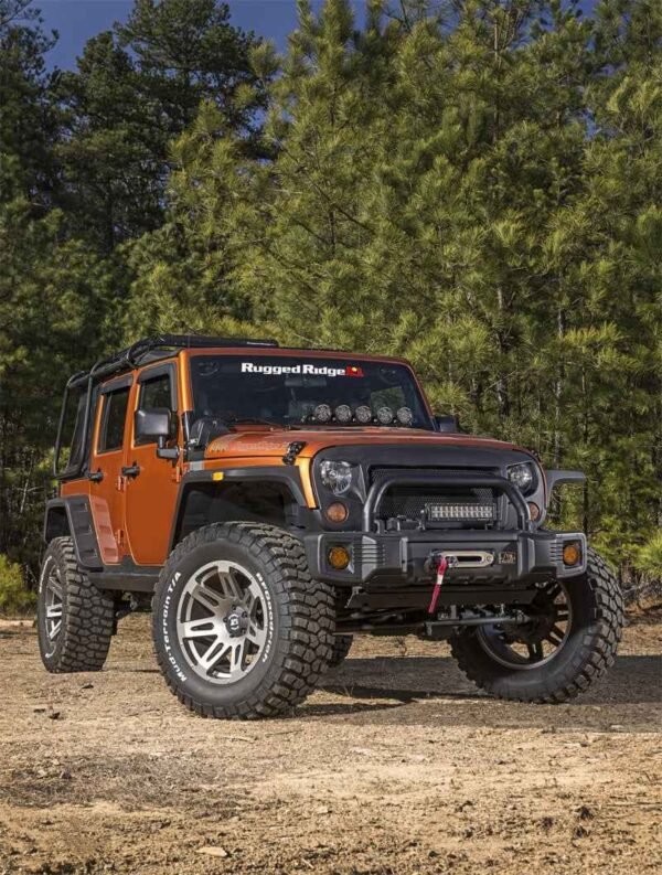 Rugged Ridge Spartacus Stubby Bumper Black 07-18 Jeep Wrangler - Image 2