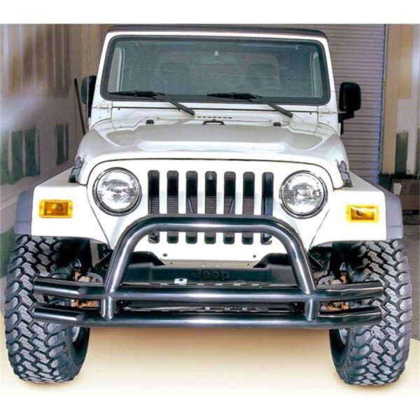 Rugged Ridge 3-In Dbl Tube Front Bumper w/ Hoop 76-06 CJ / Jeep Wrangler - Image 2