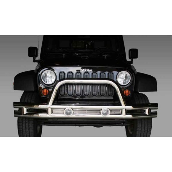 Rugged Ridge 3-In Front Tube Bumper Stainless 07-18 Jeep Wrangler