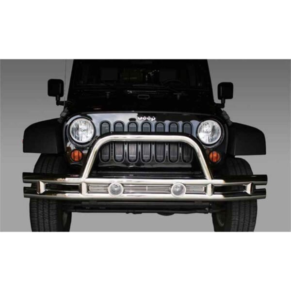 Rugged Ridge 3-In Front Tube Bumper Stainless 07-18 Jeep Wrangler - Image 2