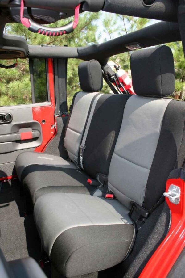 Rugged Ridge Seat Cover Kit Black/Gray 11-18 Jeep Wrangler JK 4dr - Image 3