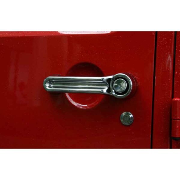 Rugged Ridge Door Handle Cover Kit Chrome 07-18 Jeep Wrangler JK - Image 2