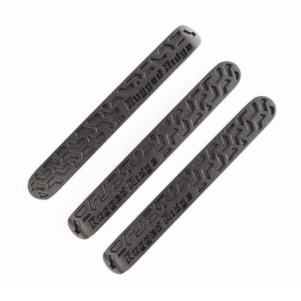 Rugged Ridge Elite Dr Hndle Inserts Black Tread 2Dr 07-18 Jeep Wrangler JK - Image 2