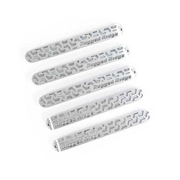 Rugged Ridge Elite Dr Hndle Insert Brushed Tread 4D 07-18 Jeep Wrangler JK - Image 3