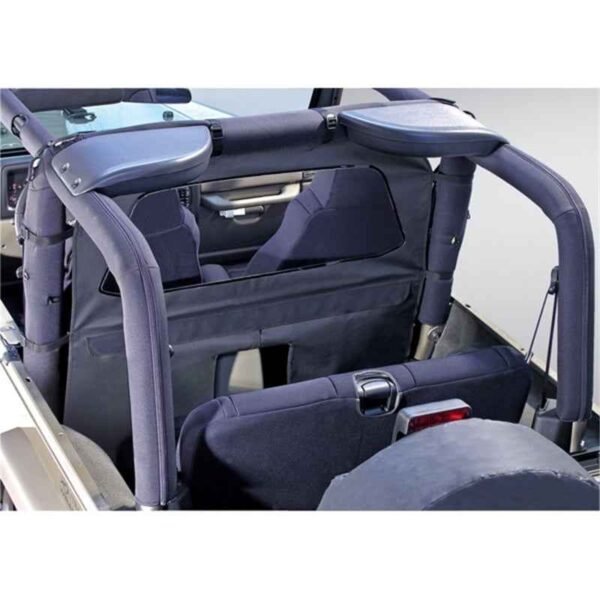 Rugged Ridge Windbreaker 80-06 Jeep CJ Jeep Wrangler Black Denim - Image 2