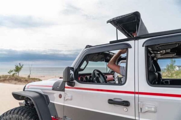 Rugged Ridge 20-22 Jeep Gladiator JT Voyager Fastback Soft Top - Black Diamond - Image 6