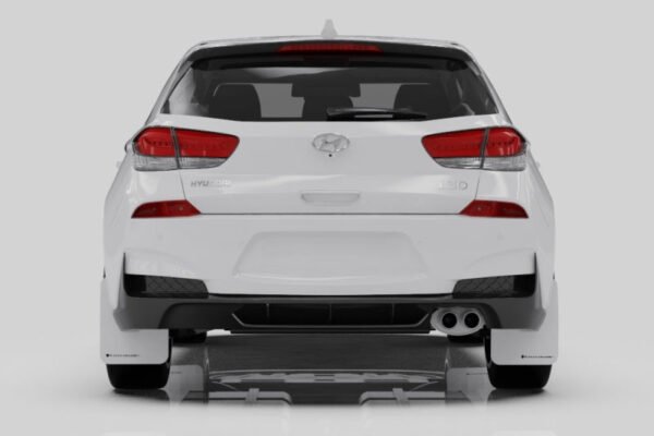 Rally Armor 2019+ Hyundai Elantra N Line UR Red Mud Flap w/ Black Logo - Image 7