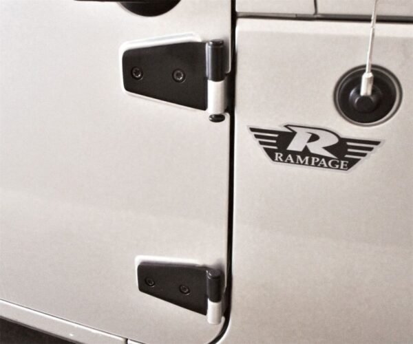 Rampage 2007-2018 Jeep Wrangler(JK) Door Hinges - Black - Image 3