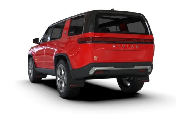 Rally Armor 2022+ Rivian R1S Black UR Mud Flap w/ Metallic Black Logo - Image 4