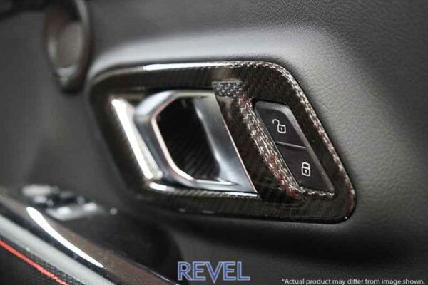 Revel GT Dry Carbon Inner Door Handle Cover 2020 Toyota GR Supra - 2 Pieces - Image 2