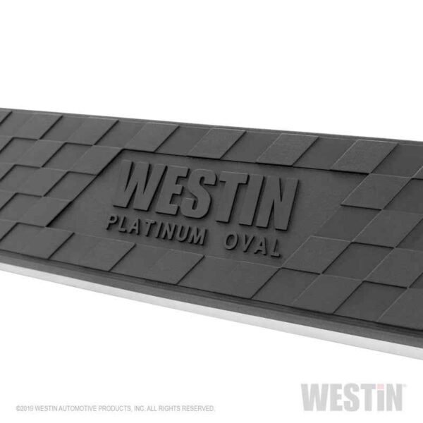 Westin 19-22 Chev/GMC Silverado/Sierra 1500 DC (No 2019 Ltd) Platinum 4 Oval Nerf Step Bars - Blk - Image 2