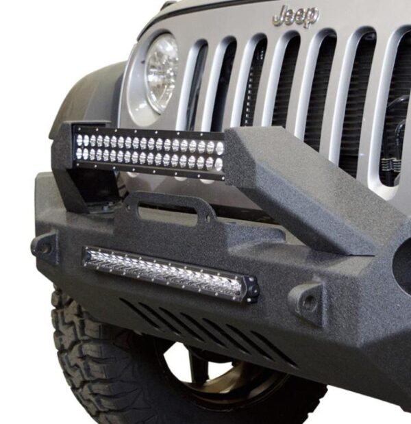 DV8 Offroad 07-18 Wrangler JK FS-17 Mid Length Steel Front Bumper w/ Fog Lights - Image 10