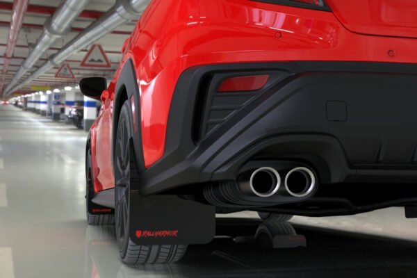 Rally Armor 2022+ Subaru WRX Black UR Mud Flap Altered Font Red Logo - Image 2
