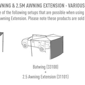 Rhino-Rack Batwing/Sunseeker Awning Extension - 2m - 31101