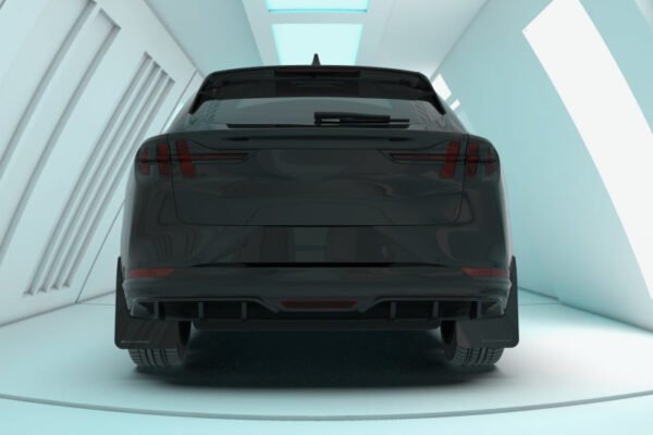 Rally Armor 21-24 Ford Mustang Mach-E/GT/Rally Black UR Mud Flap w/Dark Grey Logo - Image 7