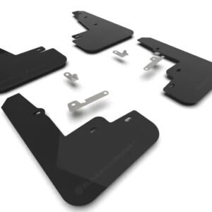 Rally Armor 21-23 Ford Mustang Mach-E Black UR Mud Flap w/ Metallic Black Logo