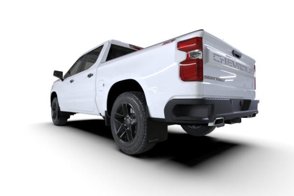 Rally Armor 19-24 Gen 4 Chevy Silverado 1500 Black UR Mud Flap Metallic Black Logo - Image 4