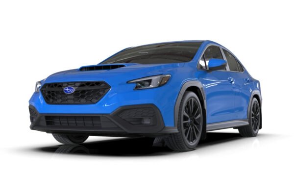 Rally Armor 2022+ Subaru WRX Black UR Mud Flap Altered Font Blue Logo - Image 3
