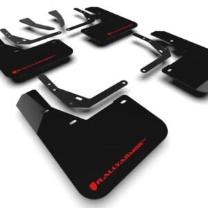 Rally Armor 2024 Hyundai Kona EV Black UR Mud Flap - Red Logo