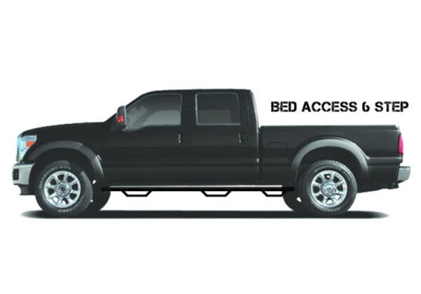 N-Fab Podium LG 99-16 Ford F-250/F-350 Super Duty Crew Cab 6.75ft Bed - Tex Black - Bed Access - 3in - Image 6