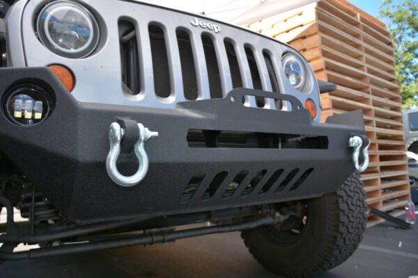 DV8 Offroad 07-18 Wrangler JK FS-17 Mid Length Steel Front Bumper w/ Fog Lights - Image 7