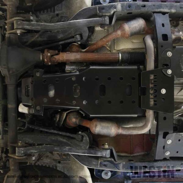 Westin/Snyper 07-11 Jeep Wrangler Transmission Pan Skid Plate - Textured Black - Image 9