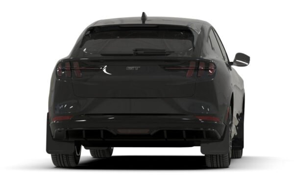 Rally Armor 21-24 Ford Mustang Mach-E/GT/Rally Black UR Mud Flap w/Dark Grey Logo - Image 3