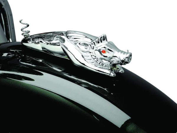 Kuryakyn Wild Boar Fender Ornament Chrome - Image 2