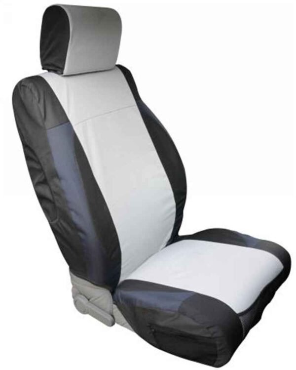Rampage 2007-2018 Jeep Wrangler(JK) Custom Fit Seat Cover - Black/Grey - Image 2