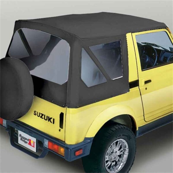 Rugged Ridge XHD S-Top Black Denim Clear Windows 81-98 Samurais - Image 2