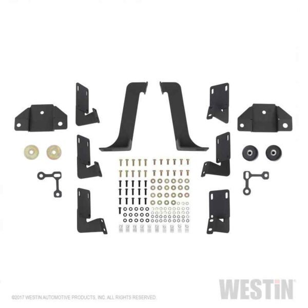 Westin 99-16 Ford F-250/350/450/550 CC (6.75ft Bed) HDX Drop Whl to Whl Nerf Step Bars - Text Blk - Image 8