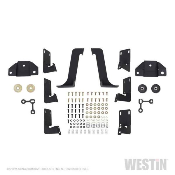 Westin/HDX 99-16 Ford F-250/350 Crew Cab (6.75ft Bed) Stainless Drop Nerf Step Bars - Textured Black - Image 4