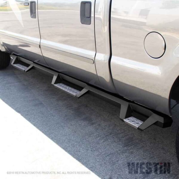 Westin/HDX 99-16 Ford F-250/350 Crew Cab (6.75ft Bed) Stainless Drop Nerf Step Bars - Textured Black - Image 7