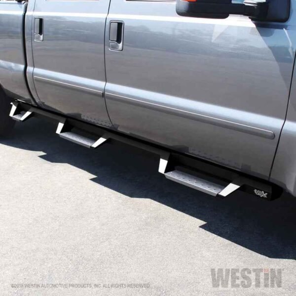 Westin/HDX 99-16 Ford F-250/350 Crew Cab (6.75ft Bed) Stainless Drop Nerf Step Bars - Textured Black - Image 9