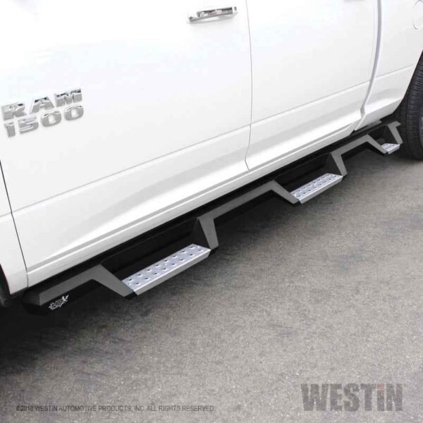 Westin 19-23 1500 Classic CC / 10-23 2500/3500 CC 6.5ft. HDX SS Drop W2W Nerf Step Bars - Tex. Blk - Image 2