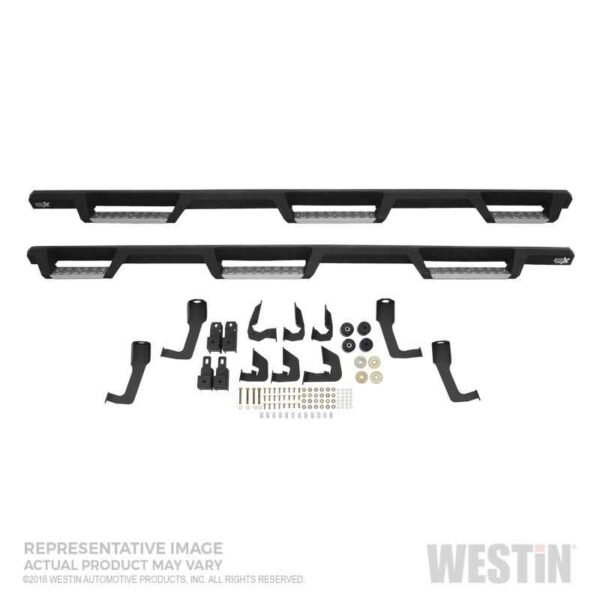 Westin 19-23 1500 Classic CC / 10-23 2500/3500 CC 6.5ft. HDX SS Drop W2W Nerf Step Bars - Tex. Blk - Image 6