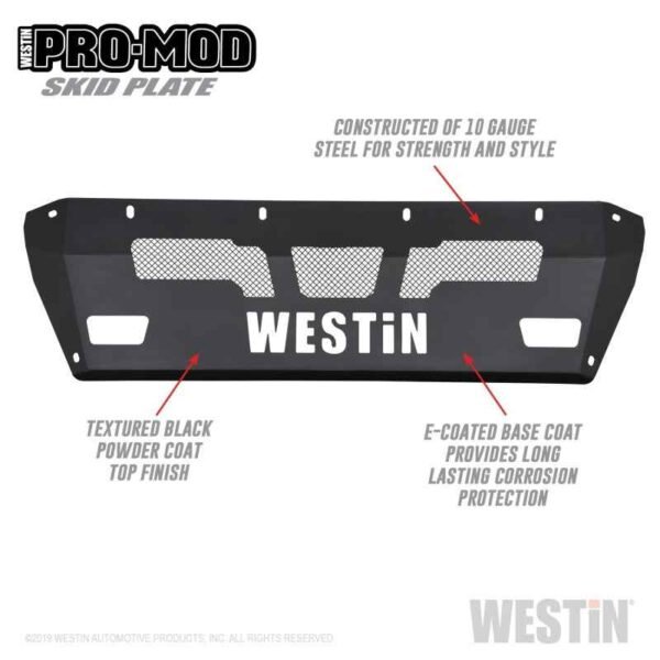 Westin 15-19 Chevrolet Silverado 2500/3500 Pro-Mod Skid Plate - Textured Black - Image 2