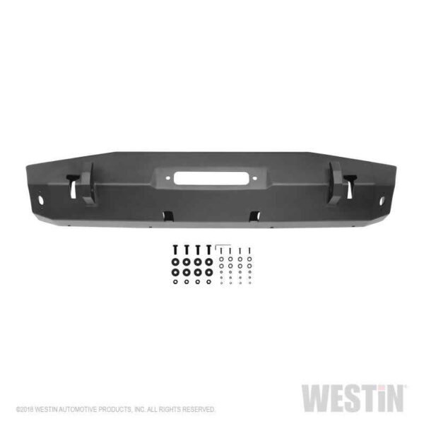 Westin 07-18 Jeep Wrangler JK WJ2 Stubby Front Bumper - Tex. Blk - Image 2