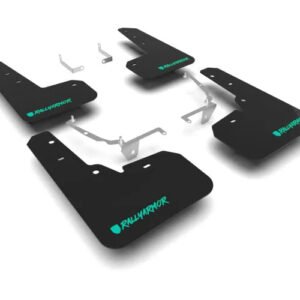 Rally Armor 13-17 Subaru Crosstrek XV Black UR Mud Flap w/ Teal Altered Font Logo