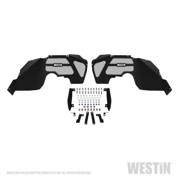 Westin 07-18 Jeep Wrangler JK Inner Fenders - Front - Textured Black - Image 3
