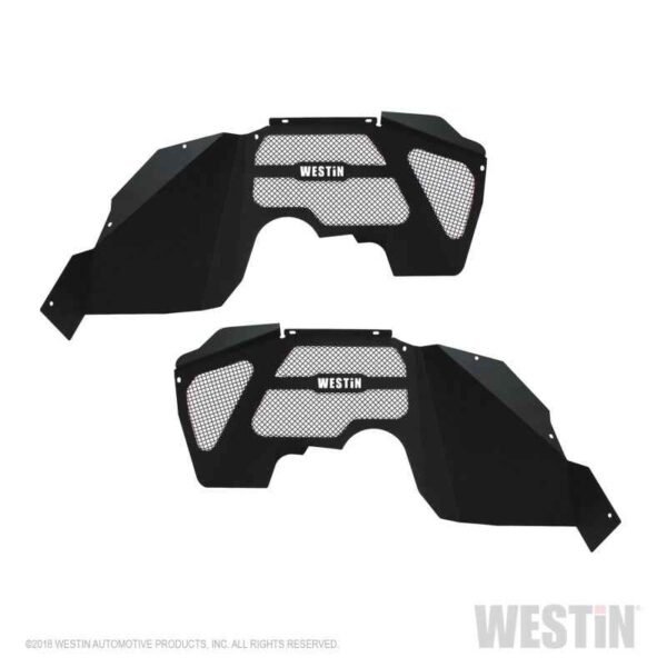 Westin 07-18 Jeep Wrangler JK Inner Fenders - Front - Textured Black - Image 5