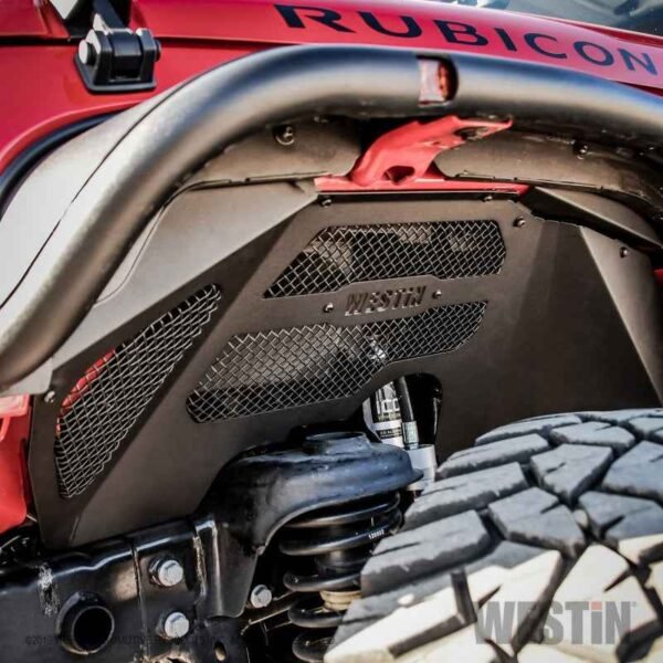 Westin 07-18 Jeep Wrangler JK Inner Fenders - Front - Textured Black - Image 6